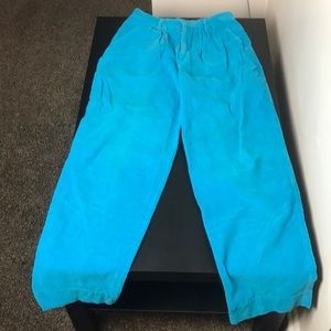Jazzy Electric Blue Corduroy Mom Pants